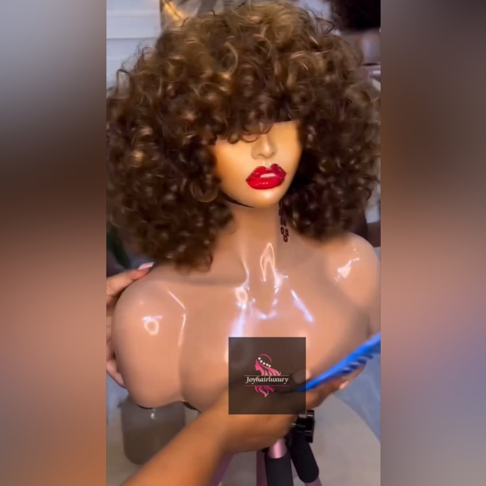 Luxury custom mix joyhairluxury sdd thick bouncy bang unit